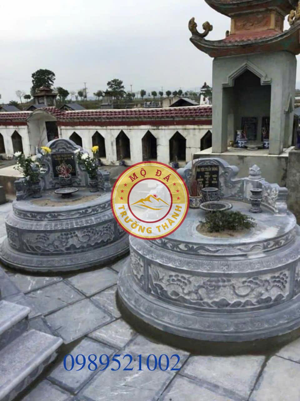 Tổng hợp các mẫu bản vẽ thiết kế lăng mộ đá tròn.