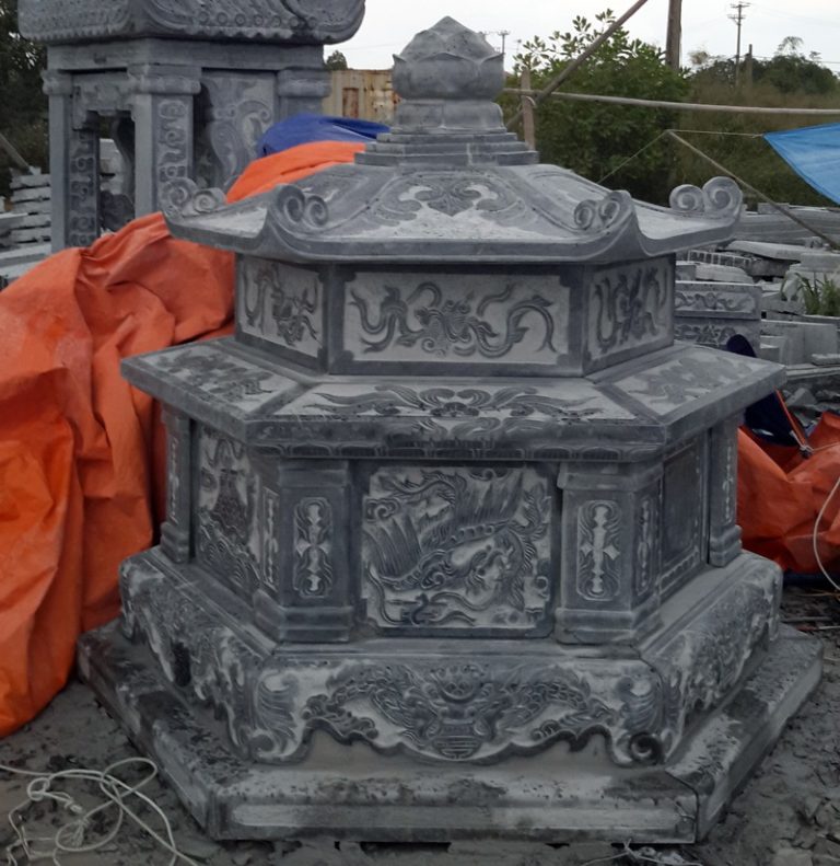 Mộ Đá Bát Giác 4 Mộ đá bát giác chạm khắc tinh xảo