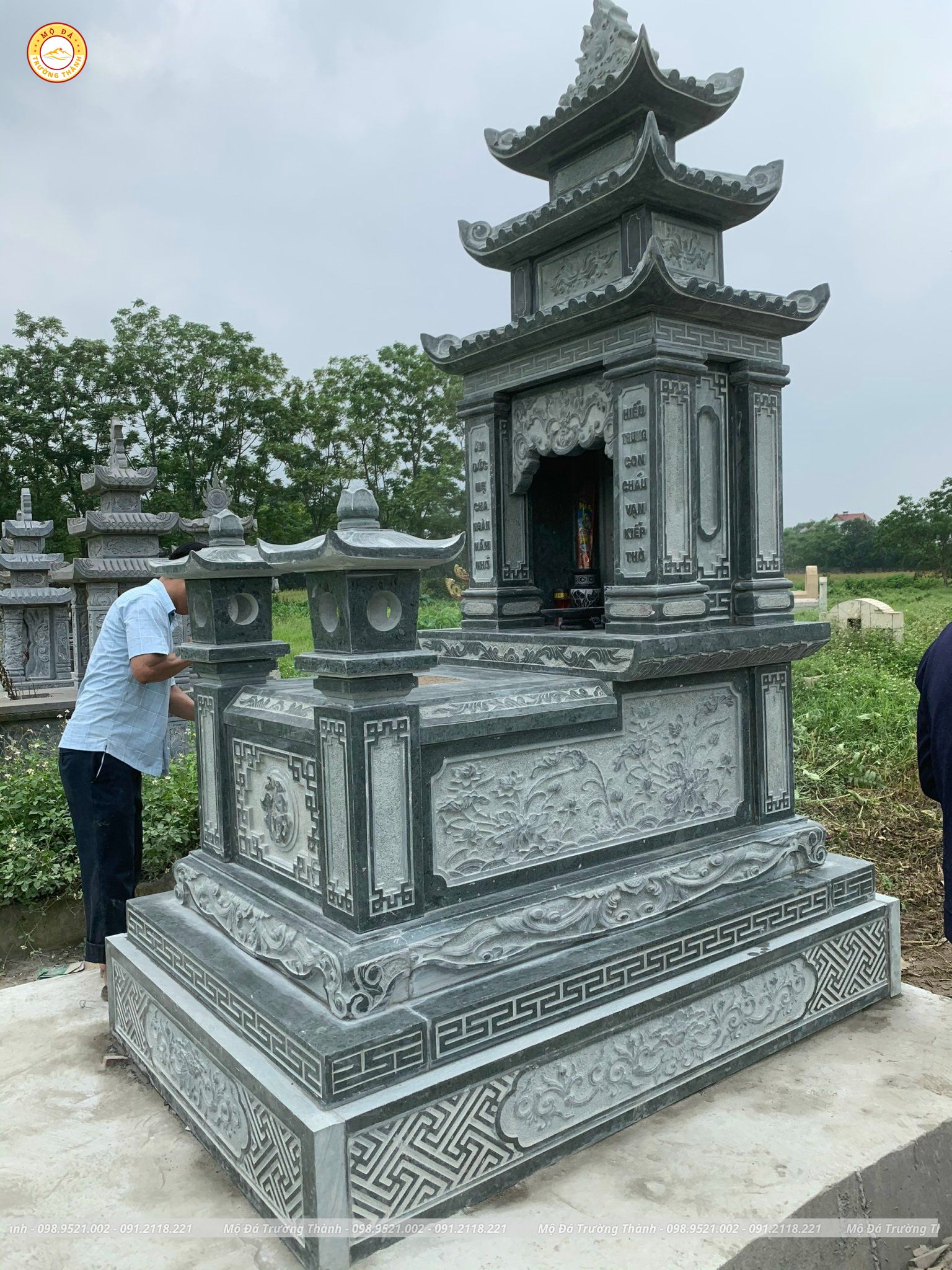 Top 10 Lăng Mộ Đá Xanh Đen Đẹp Tại Bắc Ninh 1 Lăng Mộ Đá Nguyên Khối Cao Cấp