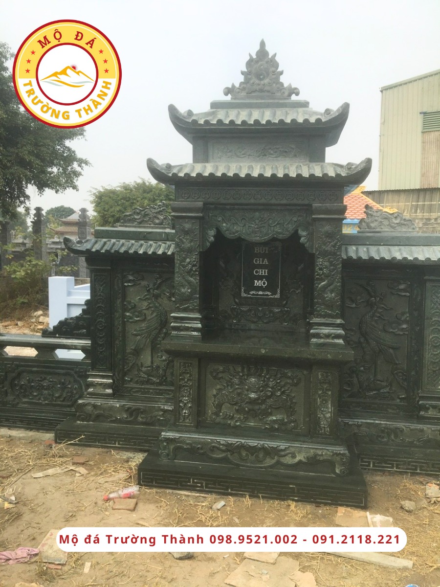 Top 10 lăng mộ bằng đá xanh đen đẹp tại Quảng Ninh 1 Lăng mộ “Huyền Bí Ánh Đêm”