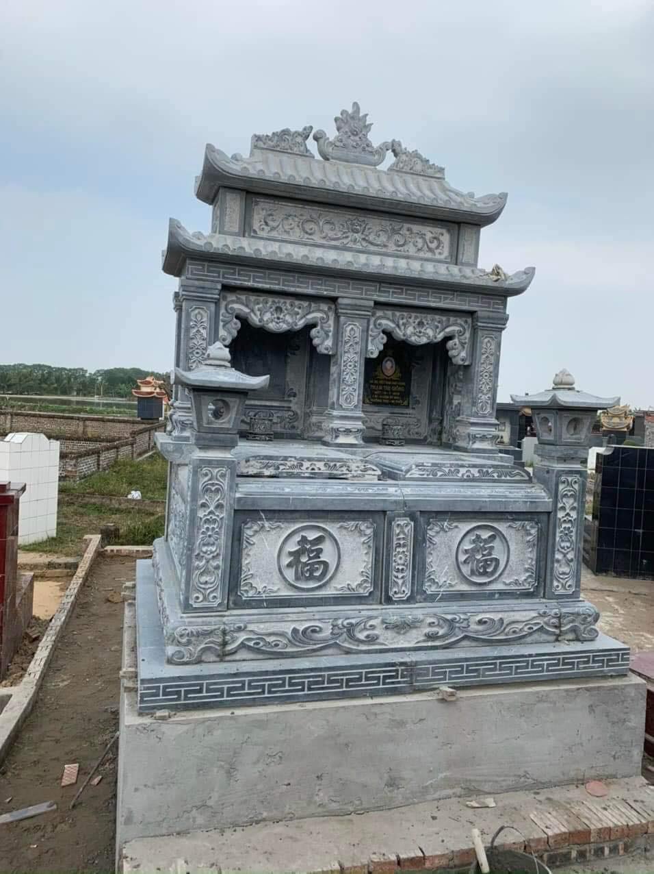 Top 10 Lăng Mộ Đá Xanh Đen Đẹp Tại Bắc Ninh 7 Lăng Mộ Đá Song Thân