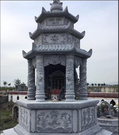 Thiết kế mộ đá tháp lục giác