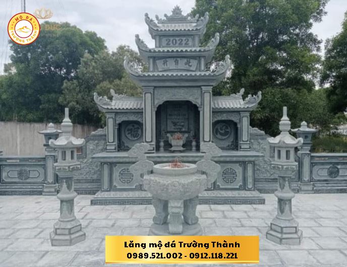 Top 10 Lăng Mộ Bằng Đá Xanh Đen Đẹp Tại Bắc Giang 2 Lăng Mộ Đá Xanh Đen Kiểu Hiện Đại