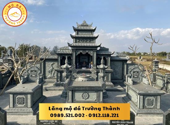 Top 10 Lăng Mộ Bằng Đá Xanh Đen Đẹp Tại Thái Bình 1 Lăng mộ được thiết kế với phong cách cổ điển, mang đậm nét truyền thống
