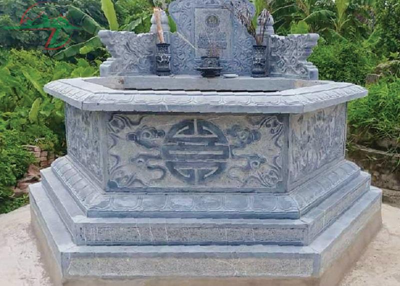 Top 10 mộ đá hình lục giác đẹp tại Bắc Giang 2 Mộ đá hình lục giác đá granite