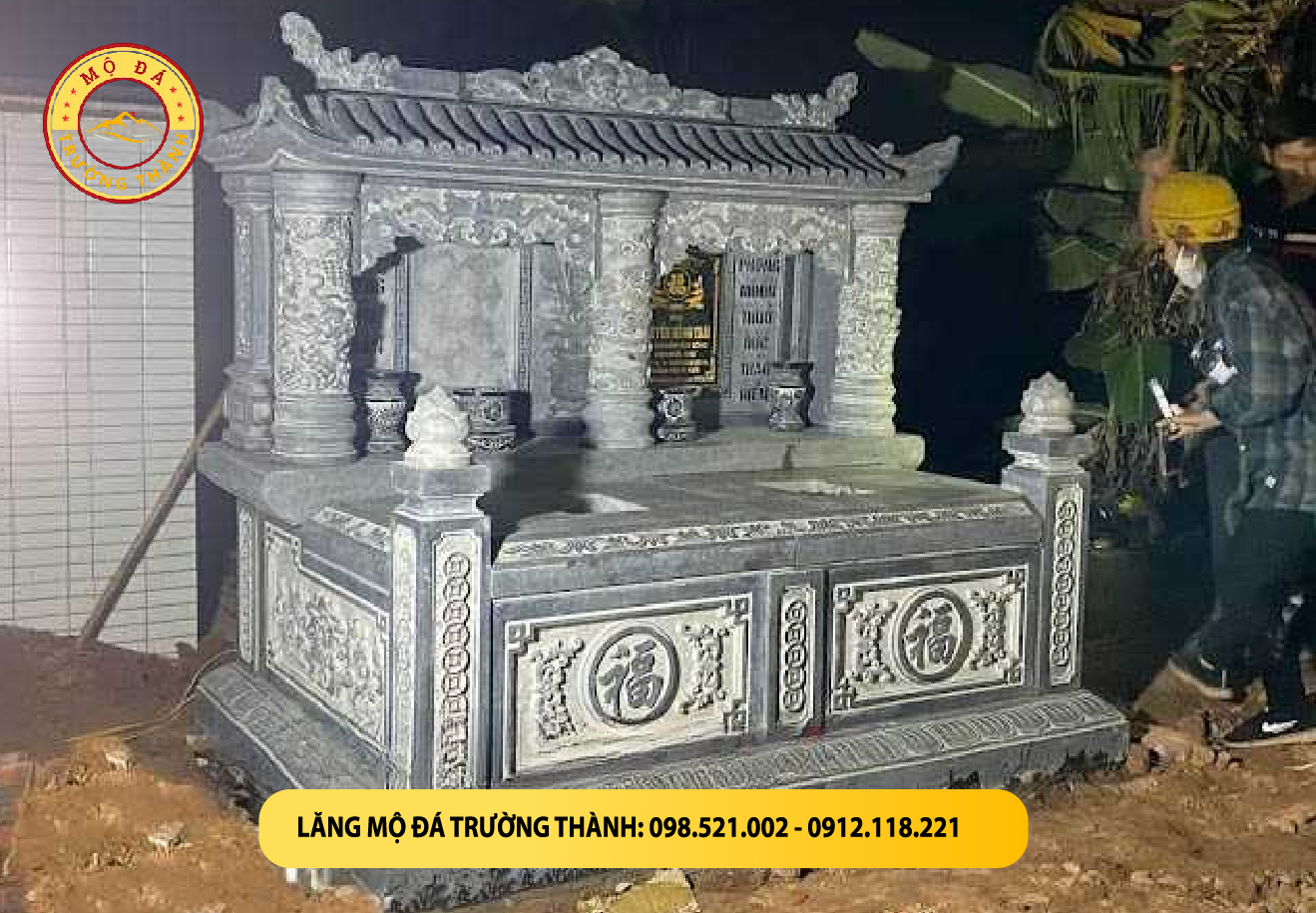 mộ đôi có mái che tại Bình Dương