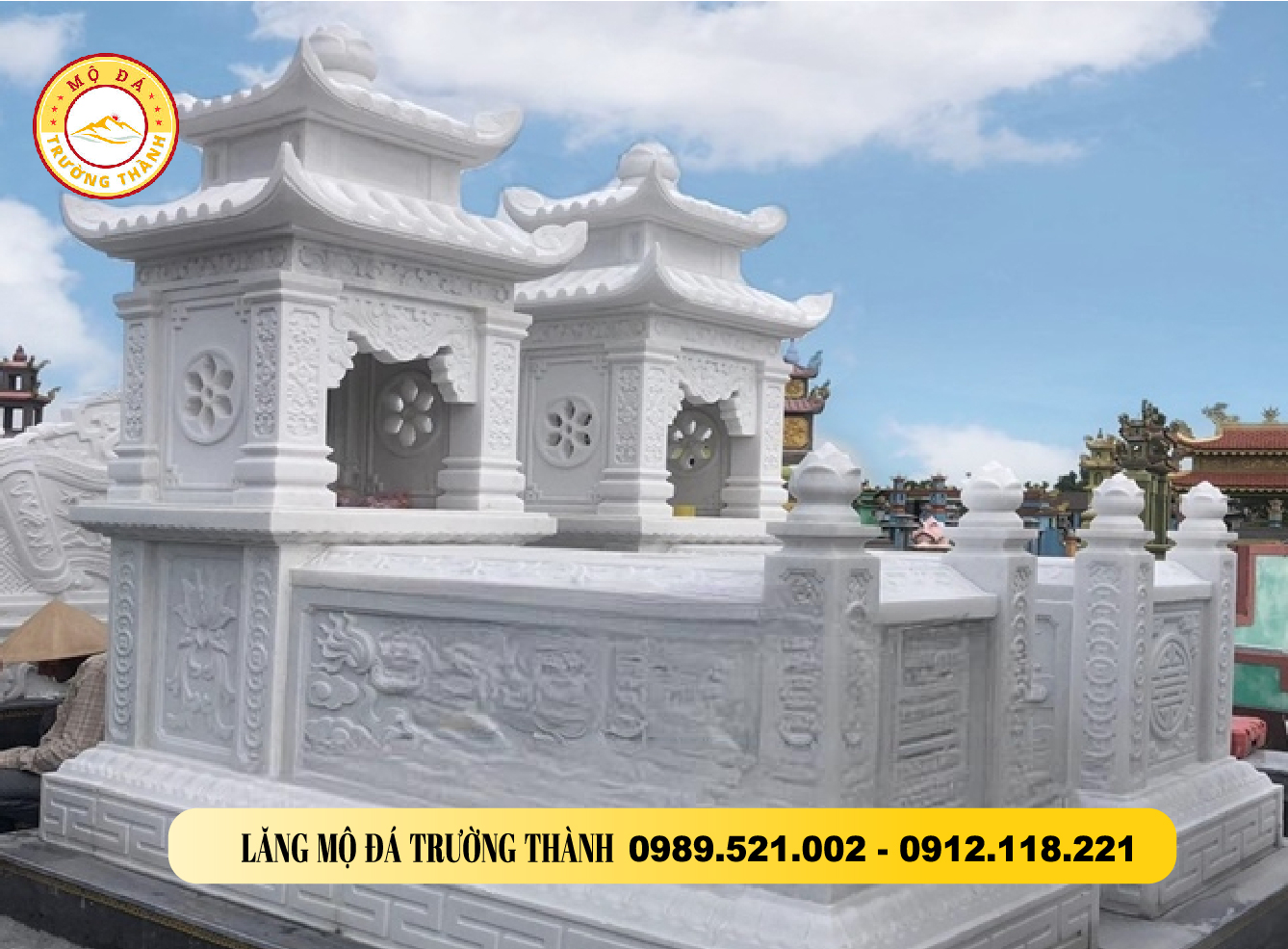 mộ đôi có mái che tại Bình Phước