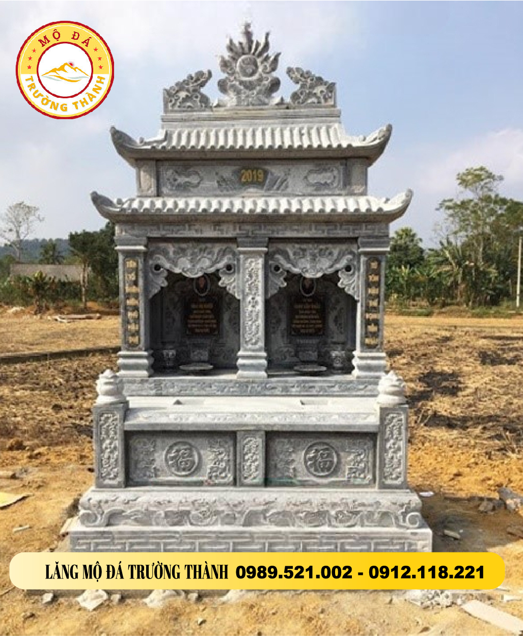 Mộ đôi có mái che tại Kiên Giang